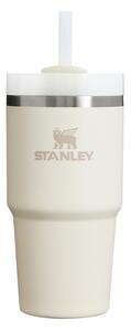 Kremowy termos ze słomką ze stali nierdzewnej 600 ml Quencher H2.0 FlowState Tumbler Cream – Stanley