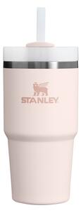 Jasnoróżowy termos ze słomką ze stali nierdzewnej 600 ml Quencher H2.0 FlowState Tumbler Rose Quartz – Stanley