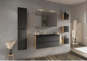 Szafka pod umywalkę LUXOR BLACK 82-80-2S 80cm dąb olejowany/