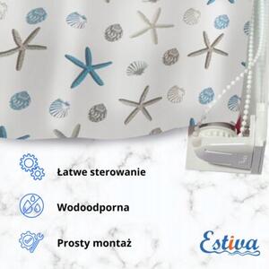 Roleta wannowo-prysznicowa z kasetą Estiva 120x240 cm wzór muszle 1 szt