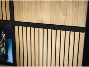 Komoda CROSS 150 LED hickory jackson/czarna
