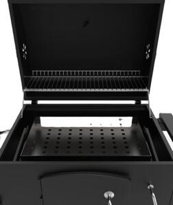 Grill ogrodowy węglowy GÖTZE & JENSEN GG710 z kominem, żeliwny ruszt, termometr, kółka