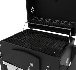 Grill ogrodowy węglowy GÖTZE & JENSEN GG710 z kominem, żeliwny ruszt, termometr, kółka