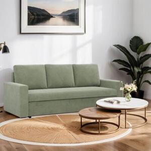 Kanapa 3 osobowa, BLOM, sztruks, 220x92x92 cm, oliwkowy | TYLETEGOTU