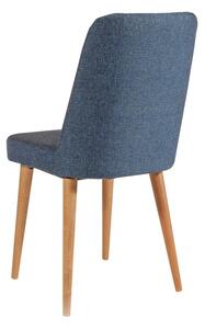 Niebieskie aksamitne krzesło Stormi Sandalye – Kalune Design