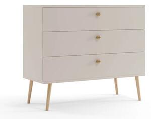 Komoda LEBEL 2 z szufladami 100cm kaszmirowa