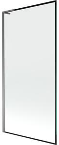 Mexen Next L parawan nawannowy 1-skrzydłowy 90 x 150 cm, czarna ramka, gun metal - 895-090-000-03-70-95