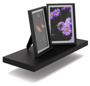 Półka Wisząca STIVMEBLE Ścienna na książki zdjęcia 40x15x1,8 cm Czarny Mat