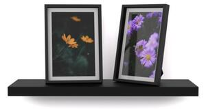 Półka Wisząca STIVMEBLE Ścienna na książki zdjęcia 40x15x1,8 cm Czarny Mat