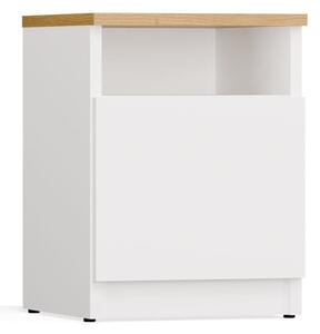 Szafka nocna w stylu scandi biała | Umeblowana.com