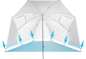 Parasol plażowy NILS CAMP NC17114 2w1 XXL 240 cm Niebieski