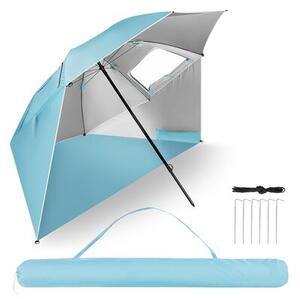 Parasol plażowy NILS CAMP NC17114 2w1 XXL 240 cm Niebieski