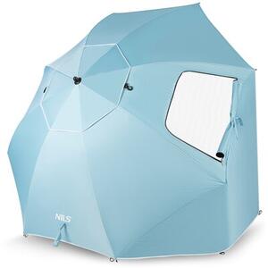 Parasol plażowy NILS CAMP NC17114 2w1 XXL 240 cm Niebieski