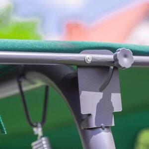 Huśtawka ogrodowa FUNFIT GARDEN rozkładana bujana 2w1 materac poduszki zielony