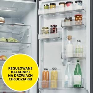 Lodówka HAIER 3D 60 Seria 3 HTR3620CNMG No Frost 205cm Srebrna