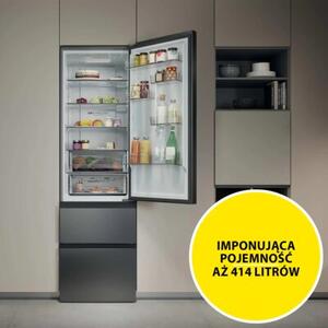 Lodówka HAIER 3D 60 Seria 3 HTR3620CNMG No Frost 205cm Srebrna