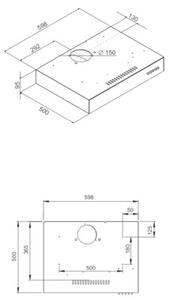 Okap VDB Fat 60 BiaÅy 348m3/h 65dB klasa D