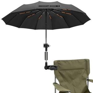 Parasol ogrodowy przeciwsłoneczny upf 50+ czarny 46 cali
