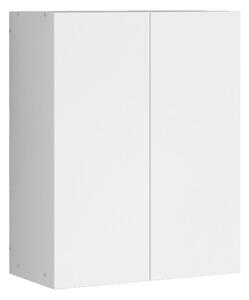 Szafka Łazienkowa Wisząca Biała 2-Drzwiowa Nowoczesna Ścienna 3 Półki 80 cm