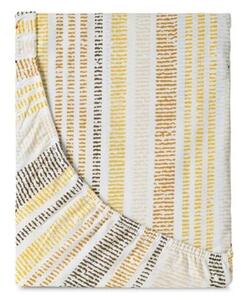 Prześcieradło EUROFIRANY Print 2 z gumką 140 x 200 cm Musztardowy