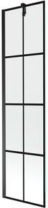 Mexen Next parawan nawannowy 1-skrzydłowy 50 x 150 cm, czarna kratka, czarny - 895-050-000-00-77-70