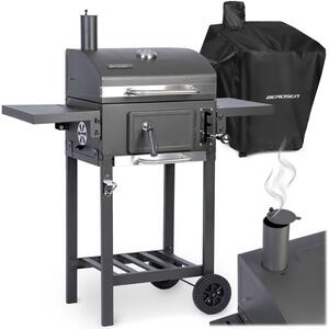 Grill węglowy Berdsen BD-892 ogrodowy komin żeliwny ruszt termometr + pokrowiec