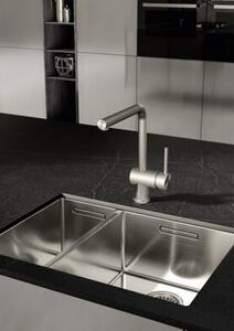 Bateria kuchenna stojÄ ca KLUDI L Steel z obrotowÄ wylewkÄ Stal szlachetna 45803F877