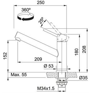 Bateria kuchenna stojÄ ca FRANKE Orbit Stal szlachetna 115.0569.290