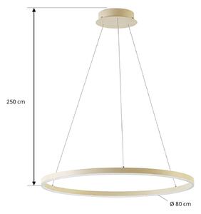 Lampa wisząca Albiona Arcchio, możliwość ściemniania, kremowy / amber, kuchnia, metal, nowoczesny