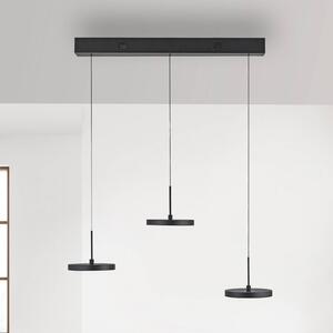 JUST LIGHT. GmbH Lampa wisząca Plata, możliwość ściemniania, czarny, salon / jadalnia, metal, nowoczesny