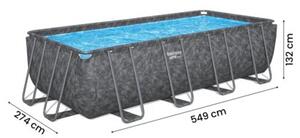 Basen stelażowy ogrodowy Bestway całoroczny 549x274x132cm APX zestaw 11w1