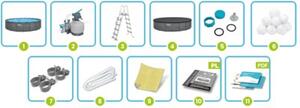 Basen stelażowy ogrodowy Bestway całoroczny 549x274x132cm APX zestaw 11w1