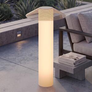 Lampa tarasowa LED Lucande ZAMIRAS, 110 cm, srebrna, IP65 Zamiras, aluminiowy / szary / cynkowy, aluminium, design