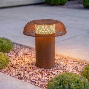 Słupek oświetleniowy LED Lucande MAILE, 40 cm, kolor rdzy, IP65 Maile, brązowy / rdzawy, aluminium, design
