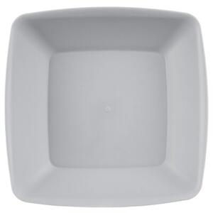 Talerze obiadowe głębokie plastikowe szare SANDY 17,5 cm, 500 ML 6 szt