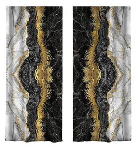 Czarno-złote zasłony zestaw 2 szt. 140x260 cm – Mila Home