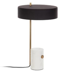 Biało-czarna lampa stołowa z metalowym kloszem (wys. 53 cm) Phant – Kave Home