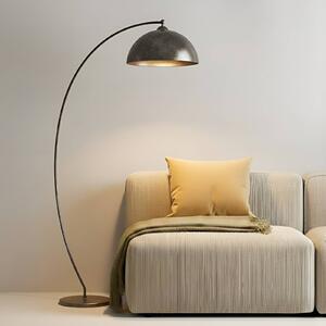 Lampa łukowa - lampa stojąca Jonera Lindby, aluminiowy / szary / cynkowy, salon / jadalnia, metal, młodzieżowy
