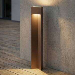 Słupek oświetleniowy LED Kaholo Lucande, brązowy / rdzawy, aluminium, nowoczesny