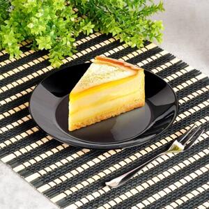 Talerze deserowe szklane czarne 18 cm 6 szt