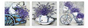 Obrazy zestaw 3 szt. 30x30 cm Lavender – Wallity