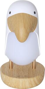 Biało-brązowa lampka nocna LED dla dzieci Toucan – Star Trading
