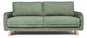 Jasnozielona sztruksowa rozkładana sofa 218 cm Tori – Bonami Selection