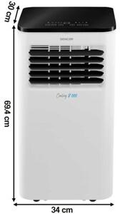 Klimatyzator SENCOR SAC MT1048C Sterowanie smartfonem Tryb Nocny Wentylacja Wi-Fi