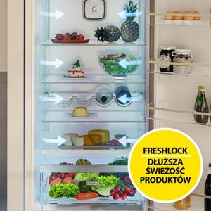 Lodówka WHIRLPOOL WHK26363XBR5E Dual NoFrost FreshLock 186.5cm Ciemny Inox