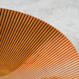 Talerz obiadowy płytki szklany bursztynowy 28 cm