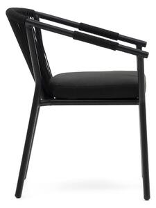 Czarne metalowe krzesło ogrodowe Xelida – Kave Home