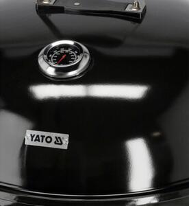 Grill ogrodowy węglowy YATO YG-20300 Zamykany, okrągły, na kółkach Czarny