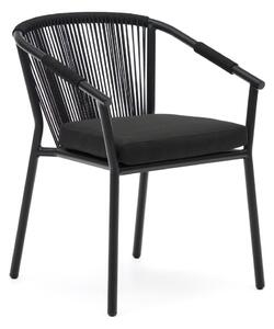 Czarne metalowe krzesło ogrodowe Xelida – Kave Home