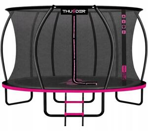 Trampolina ogrodowa THUNDER 12ft 366 cm z siatką i drabinką profesjonalna łatwy montaż